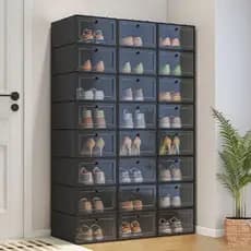 Kit Caixas Organizadoras Para Sapatos Tênis Empilhável Tampa Flip