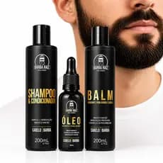 Kit Barba  Shampoo + Condicionador, Óleo e  Balm Barba Raiz - Kit cuidados diários