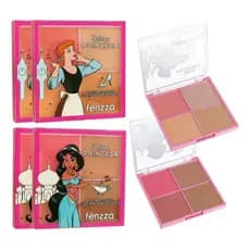 NOVIDADE Paleta de Blush, Iluminador & Bronzer Princesas Disney by Fenzza DIS128