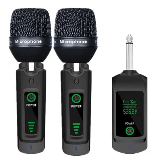 Sistema De Microfone Sem Fio 2.4G XLR Receptor Transmissor Para Dinâmico , Guitarra