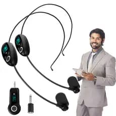 Novo Microfone De Fone De Ouvido Sem Fio 2.4G , Viva-Voz Com Redução De Ruído Para Transmissão Ao Vivo , Ensino , Confer