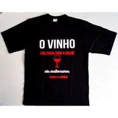 Camiseta personalizada, vinho, frases engraçadas, camisa frases, camiseta preta, estampada, blusa...
