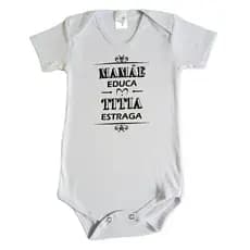 Body bebê personalizado, roupinha bebê estampada, Body infantil, estampa frase, body curto,100% Algo
