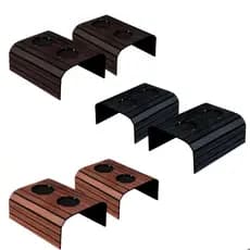 Suporte para Sofá em MDF com 2 Porta Copos Design Moderno Frisos Pretos Apoio de Braço Estável e Funcional