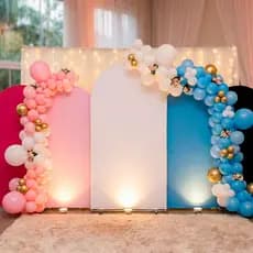 Painel Romano Tecido Elástico 1x2m Capa Lisa para Festa Aniversário Decoração Fácil de Vestir Diversas Cores