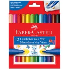 Caneta hidrográfica Vai e Vem 12 cores 150112VVZF Faber-Castell