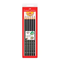Lápis preto NR 2 Sextavado SM/1205SL6P5 com 6 unidades Faber-Castell