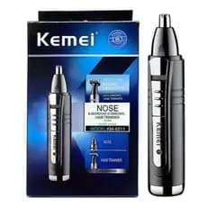 Aparador Cortador D Pelos Nariz Orelhas Kemei Km6511 2em1 Preto 127/220v