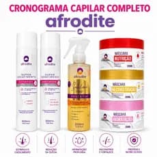 Combo Kit Super Crescimento + 3 Máscaras do Cronograma capilar + Protetor Térmico