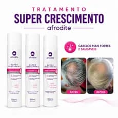 kit antiqueda - 2 shampoos 1 condicionador Super crescimento Afrodite