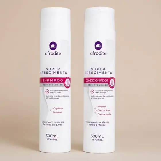 Kit Crescimento de cabelo - Tratamento antiqueda afrodite (shampoo e condicionador)