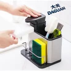 DAGUAN Sabão Aço Inox Para Pia Escorredor Organizador Utensílios Faqueiro Suporte ou de louça de cozinha Dispensador