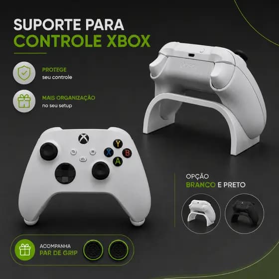 Suporte Para Controle Xbox One Ps4 Ps5 + Par Grip Organizador Gamer