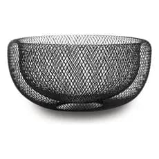 Centro De Mesa Decorativo Em Metal Preto 28,5cm 12327 Mart