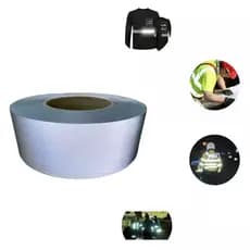 Faixa Refletiva Cinza Prata Fita para Uniformes e Sinalização Brilha com Luz - Largura 5cm Oferta
