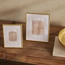 Porta Retratos Com Vidro 15 Cm X 20 Cm Cor Dourado