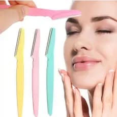 Kit Laminas Navalhas para Aparar Sobrancelhas e Rosto Limpeza facial Kit 3 6 12 unidades