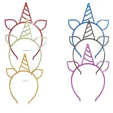 Kit 6 Tiara Unicornio Infantil Adulto Festa Aniversario