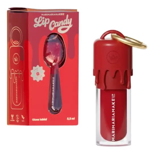 Lip Candy Goiabada Mari Maria ORIGINAL Com Case + Chaveiro Vermelho Novo Lançamento Gloss Doce