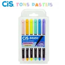 Cis Brush Aquarelavel Cores Tons Pastel - 6 Cores