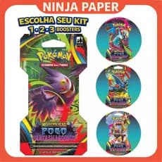 Booster Pokémon TCG Mega evolução Fogo Fantasmagórico ME02 Cartas Copag Original Lacrado