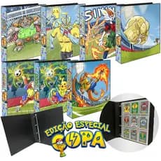 Fichário Álbum Pasta Pokémon Capa Dura P/ Figurinhas Copa do Mundo 2026 - Cards Cartas Pokémon TCG