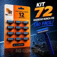Jogo 72 Barbeadores Descartáveis Aparelho de Barbear 2 Lâminas e Fita Lubrificante Unisex
