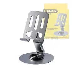 Suporte De Mesa Para Celular Dobrável Metal Rotação 360º Holda H-C340