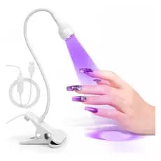 Mini Luminária Clip De Mesa com LED Ultravioleta Secagem Esmalte e Primers Rohs MJD-8