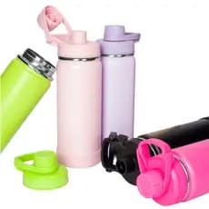 Garrafa Squeeze 1 Litro de Aço Inox Térmica com Alça Tampa Rosquear T&Z 1 Litro