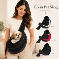 Bolsa Mochila Pet Sling Mãos Livres Nylon Mesh Até 3kg Wishlist