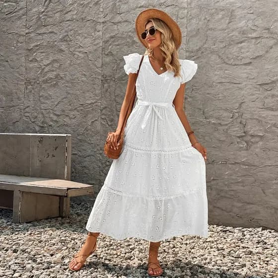 Vestido longa  leise maga princesa com forro(F2022-16)