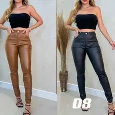 Calça resinada com elastano importado