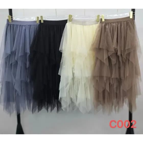 3 Camadas Saias Em Tule Plissado De Cintura Alta Midi Tutu Para Meninas E Senhoras