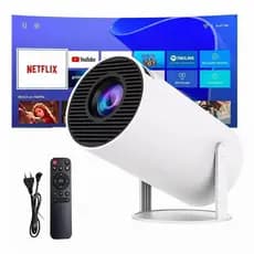 Projetor HY300 Original Portátil Smart Android 11 4K Ultra HD HDMI Wifi Bluetooth Alto Falante Embutido