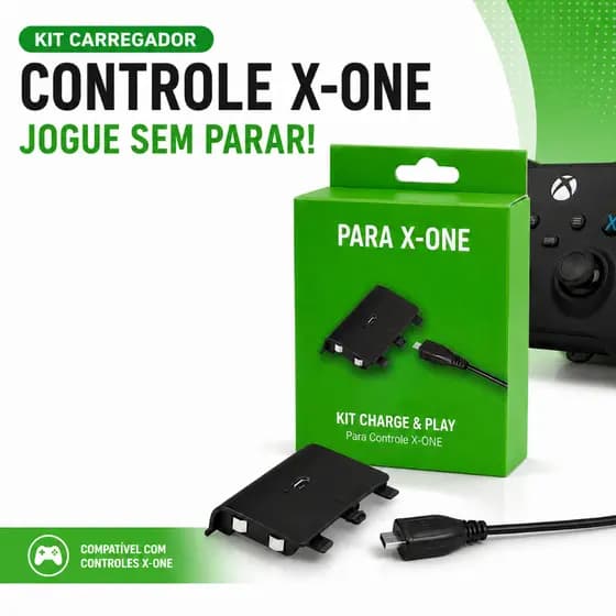 Carregador Para Controle Xbox One Fat Series S Recarregável Bateria