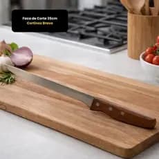 Faca Chef Corte Preciso 35cm Lâmina Aço Inoxidável Profissional