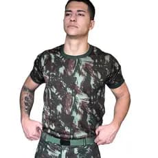 Camiseta Dry-fit Camuflada Masculina padrao Exército Brasileiro Ideal para atividade Física