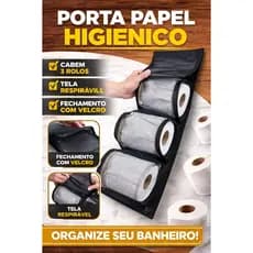 PORTA PAPEL para BANHEIRO ou Parede PENDURÁVEL EM TELA Organiza Papel Higiênico