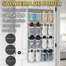 SAPATEIRA Suspensa na Porta Para CALÇADO/TÊNIS/CHINELO Organizador de Calçados Otimiza espaço Organiza Objetos