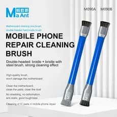 MaAnt M090A M090B Escova De Reparo De Telefone Cabeça Dupla Fio De Aço De Cerdas Duras Antiestático À Prova De Calor Par