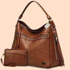 Bolsa Feminina Estilosa Grande Moderna Alça Transversal Ombro e Divisória Dia a Dia Trabalho Passeio