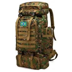 Mochila Grande Espaço Camping Masculina Viagem Impermeável Trilha Acampamento Resistente Confortável