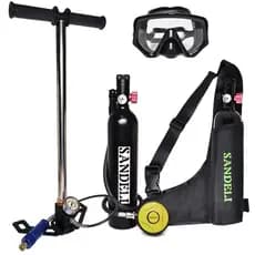 Cilindro De Oxigênio Para Mergulho Modelo 1 Litro Top Barato vompleto com mascara e acessorios
