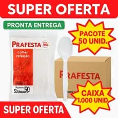 1000 un CAIXA COLHER REFEIÇÃO CRISTAL  Promoção