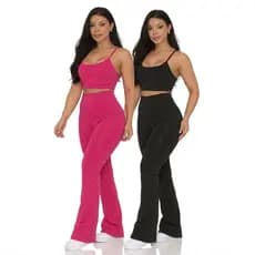 Conjunto Fitness Feminino Para Academia Zero Transparência Premium