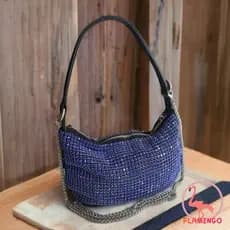Bolsa De Festa e Casamento, De Brilho Strass , Com Duas Alças - Ombro e Transversal
