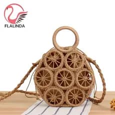 Bolsa Praia Verão e Palha, Bolsa Estilo Fruta Com Alça Transversal