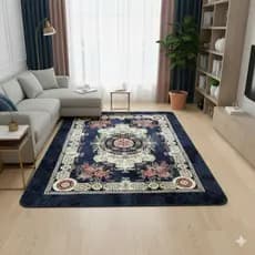 Tapete Sala Veludo Estampado Tipo Indiano 200x240 e 150x200