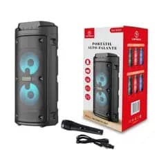 Caixa de Som USB Portatil Bluetooth Com Microfone  Karaokê 10W (KA-8300)